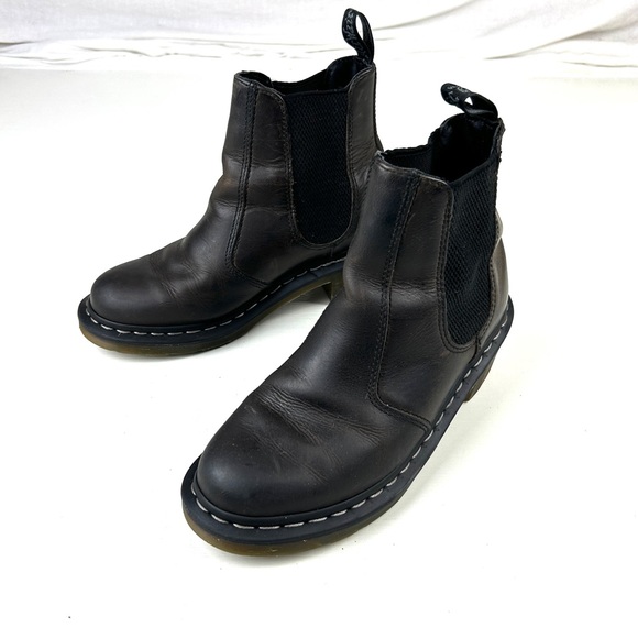 Dr. Martens Cadence Chelsea Womens 7 Dark Brown Oiled Leather Ankle Boots - Picture 2 of 6